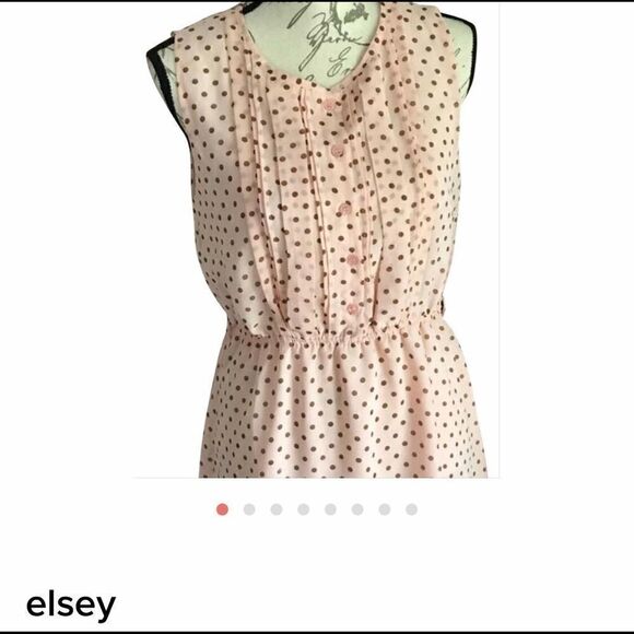 Esley medium Pink sleeveless dress Cinched…waist - Picture 4 of 10
